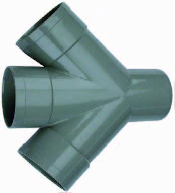 PVC Doble T-Piece 88 ° 3 x MOF/ 1 x SPIE 110 mm