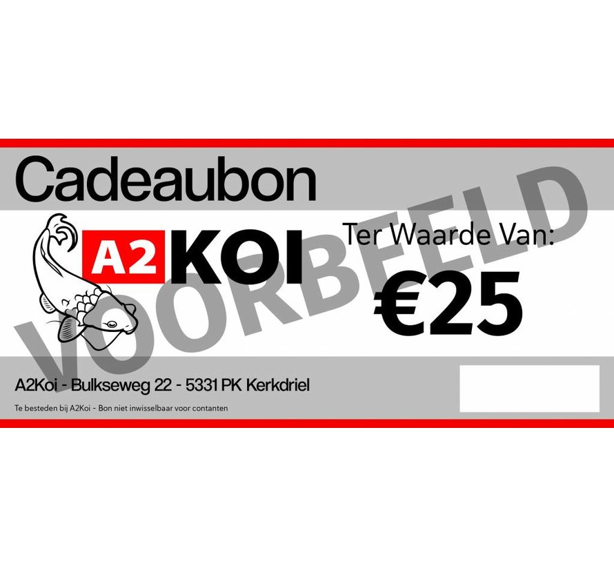 €25,- Gift voucher A2KOI