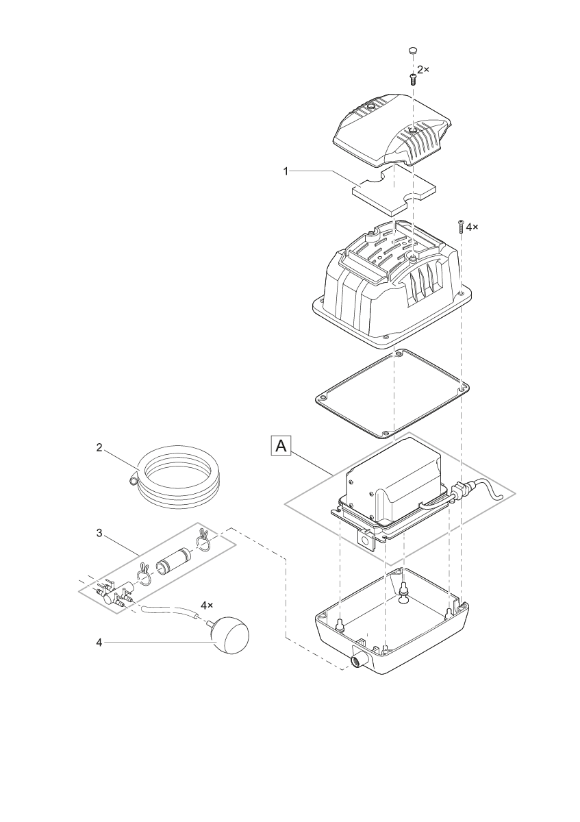 Juego de membranas de recambio PondoAir 3600 - Oase spare parts