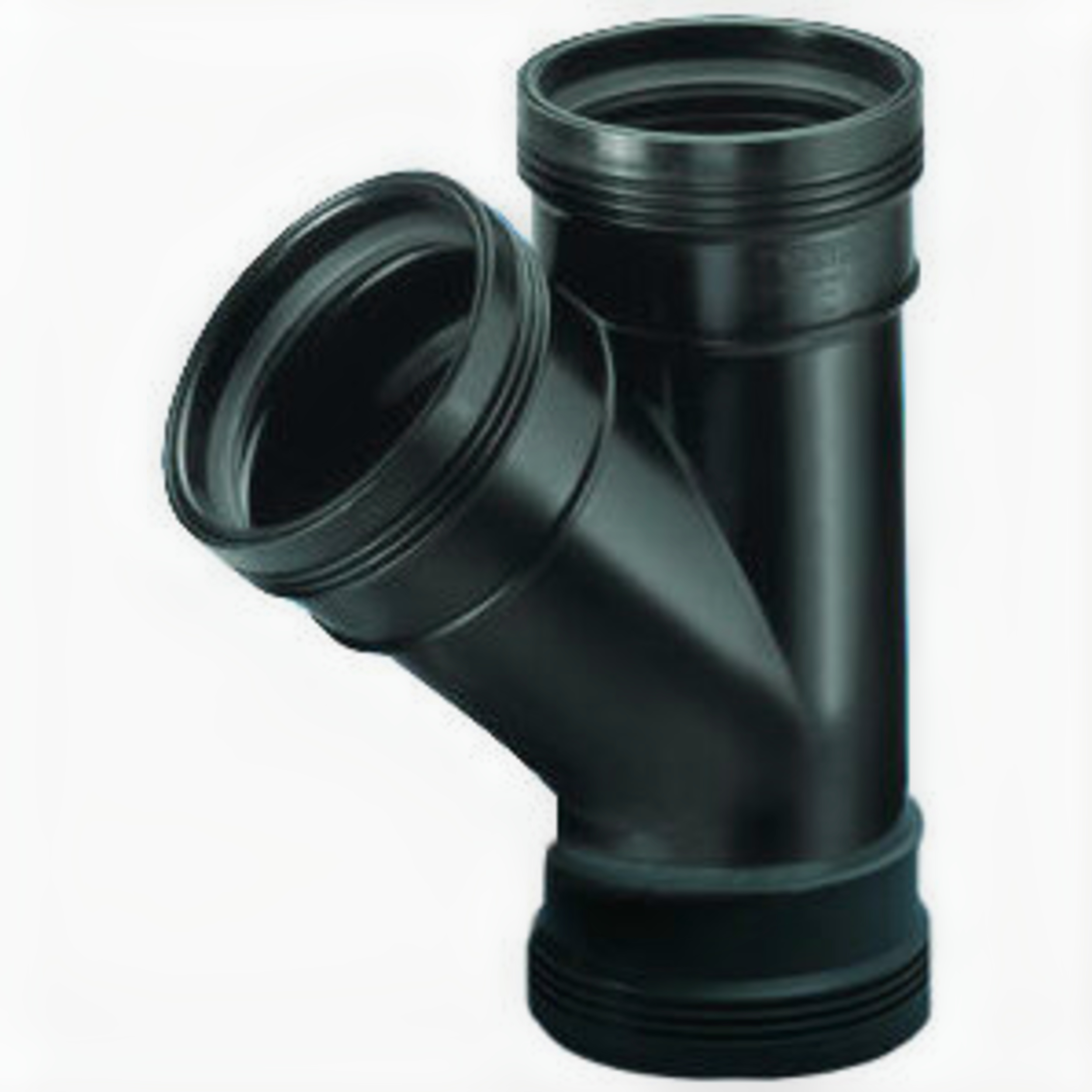 T-PIEZ 45 ° 3 X CUFFLA NEGRO 75 mm
